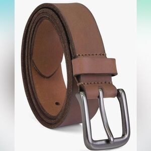 Timberland Men's Classic Buckle Brown Leather Belt for Jeans size 46